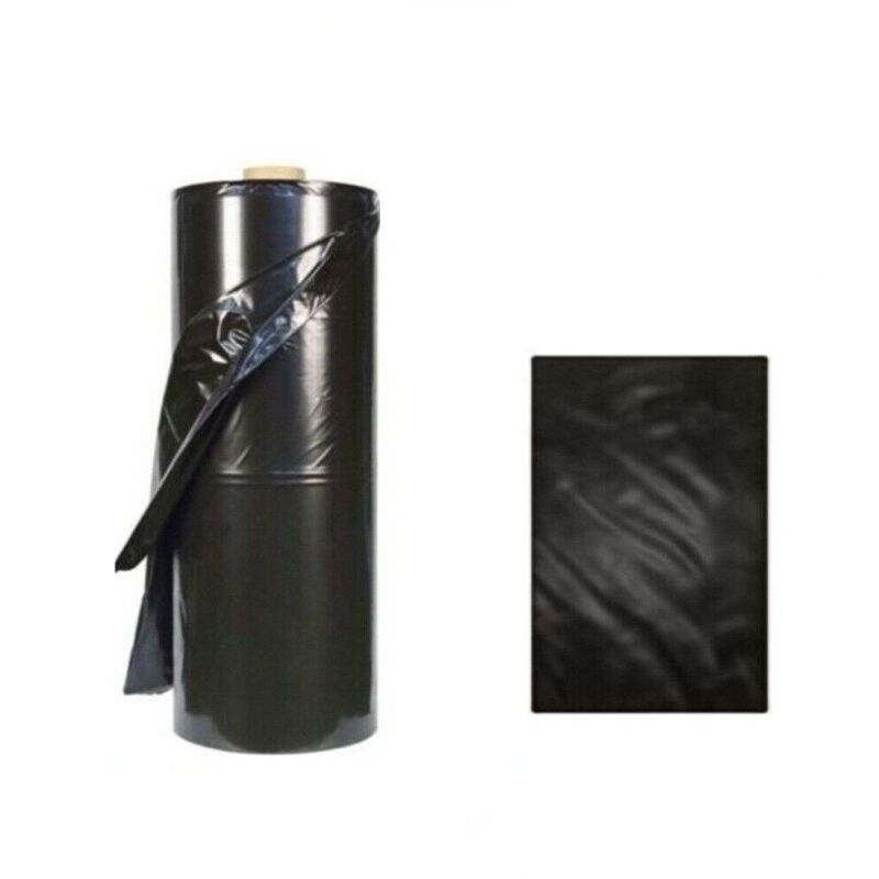 foto del prodotto esto telo pacciamatura senza foro, varie misure fino a 1000 metri, telone nero film pacciamatura pacciamante elastico tessuto anti erbacce 80 cm