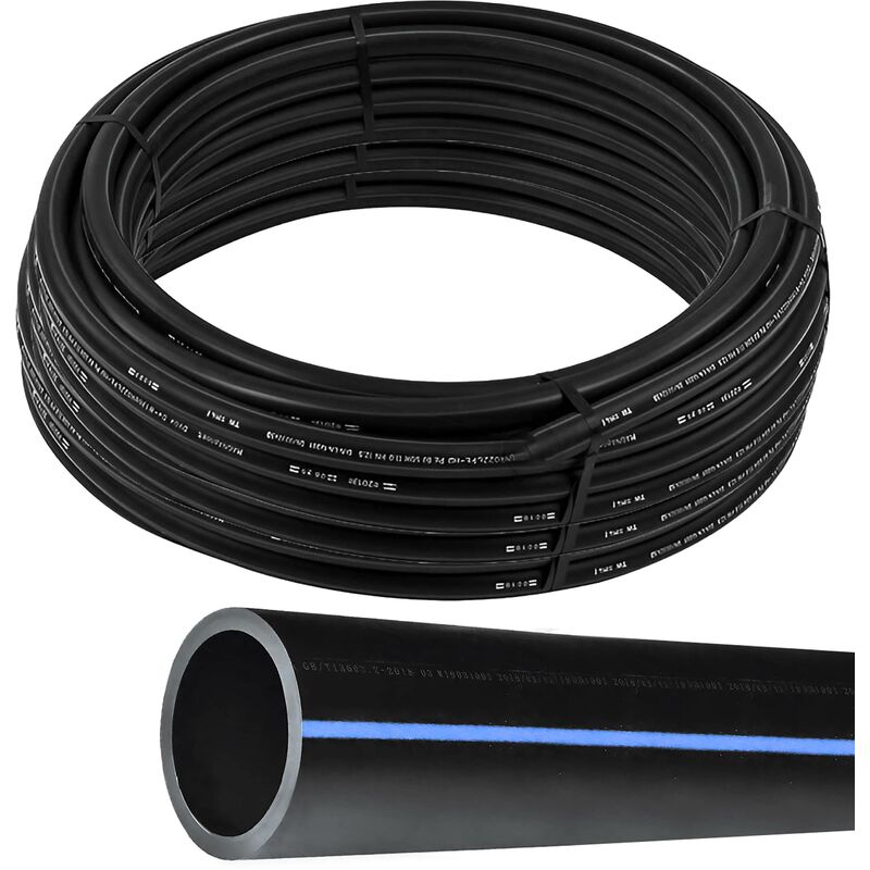 foto del prodotto esto tubo irrigazione 10 pn 50 o 100 metri 20 25 32, tubo acqua giardino, tubo in polietilene alta densit , irrigazione alta pressione, orto,