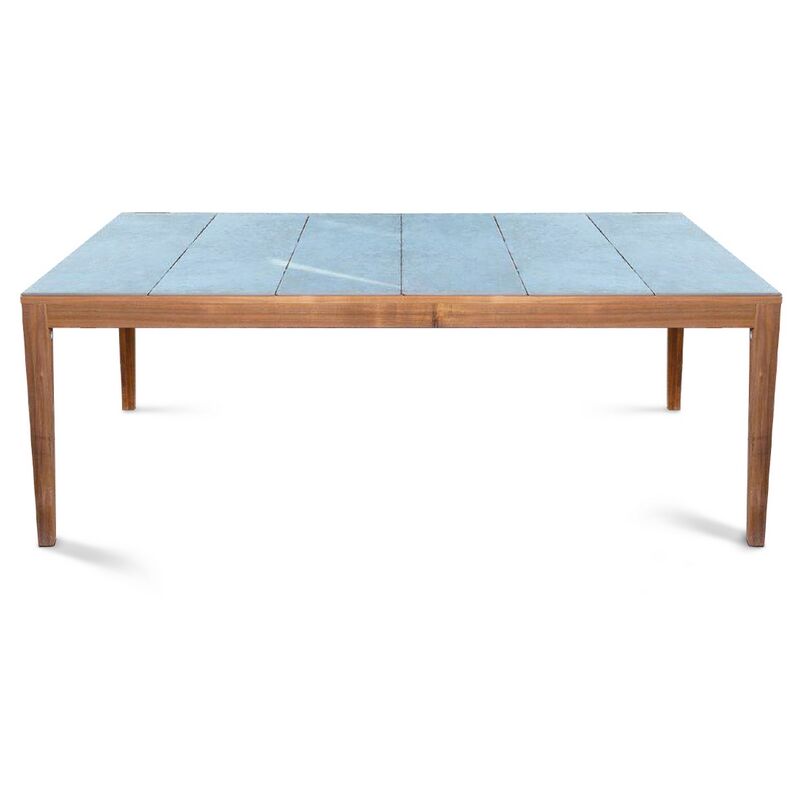 foto del prodotto estosa tavolo da pranzo 200x100cm gambe legno e top in piastrelle kerk