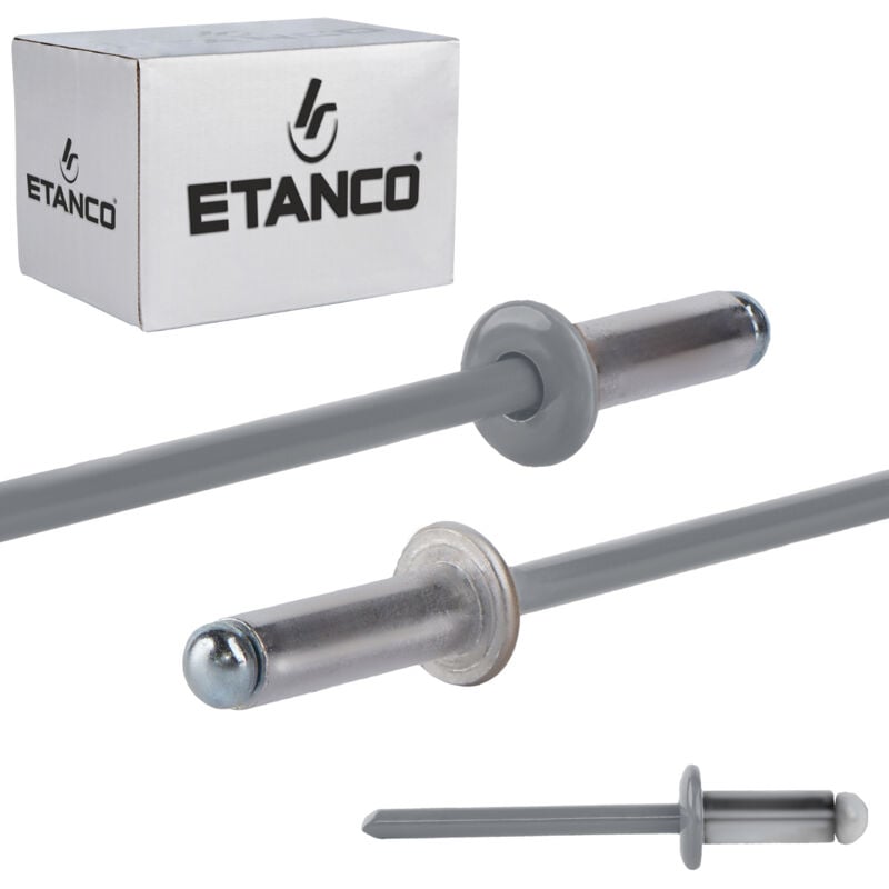 foto del prodotto etanco aluminium offene nieten 4,8x12mm ral 9006
