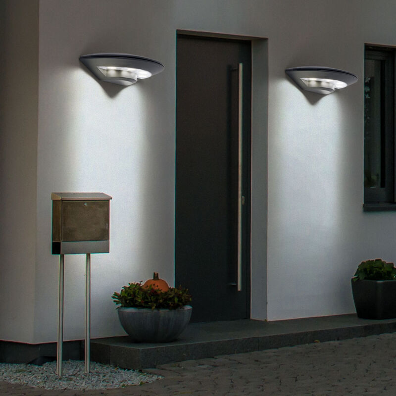 foto del prodotto etc shop 2x applique led per esterni balcone alu antracite luci terrazza