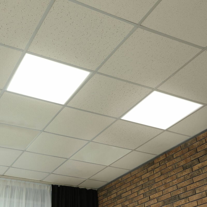 foto del prodotto etc shop 2x lampada da soffitto a led da incasso per sala da lavoro pannello alu illuminazione per ufficio