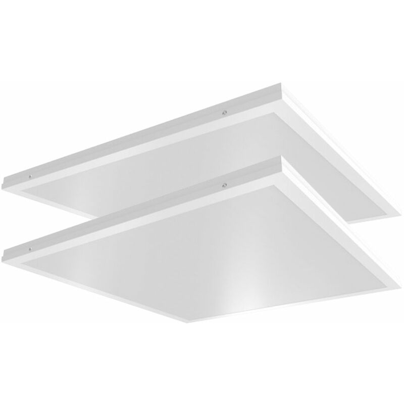 foto del prodotto etc shop faretto da incasso led piatto pannello da incasso led quadrato faretto da incasso led a soffitto bianco, alluminio, 36w 4320lm bianco luce
