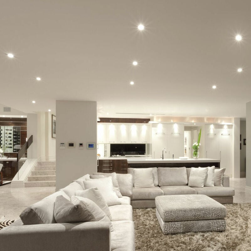 foto del prodotto etc-shop - faretto da incasso plafoniera soggiorno lampada faretto da incasso quadrato plafoniera led camera da letto, 12w 1000lm bianco caldo, lxp 10,2x10,2 cm, set da 10