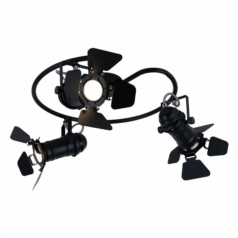 foto del prodotto etc shop faretto da soffitto rondell lampada faretto per camera da letto regolabile in un set che include lampadine a led