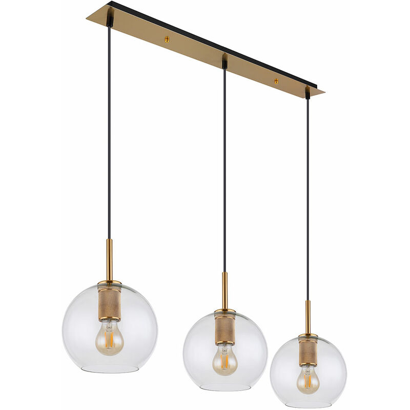 foto del prodotto etc shop lampada a sospensione lampada a sospensione vetro 3 fiamme paralume lampada a sospensione palla di vetro lampada da tavolo da pranzo,