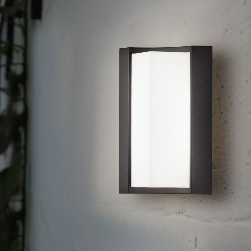 foto del prodotto etc shop lampada da parete a led per esterni luce per facciate antracite luce per esterni parete alluminio, ip54, 1x 7w 800lm bianco caldo, lxa