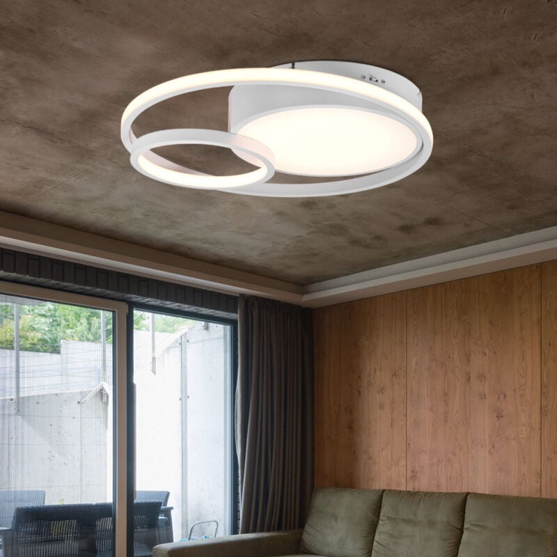 foto del prodotto etc shop lampada da soffitto dimmerabile tramite interruttore plafoniera led camera da letto, colore della luce regolabile, bianco, 28w 3200lm
