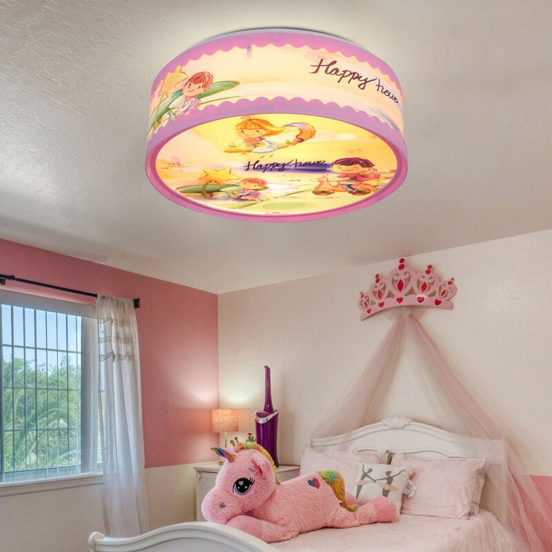 foto del prodotto etc shop lampada da soffitto lampada da soffitto lampada da camera per bambini lampada da gioco per bambini, motivo per bambini multicolore, 1x