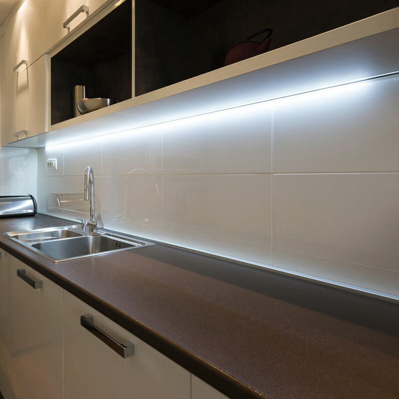 foto del prodotto etc shop lampada sottopensile lampada da cucina lampada da cucina, impermeabile ip65, bianco opale, led 36w 3400lm bianco neutro, lxpxh
