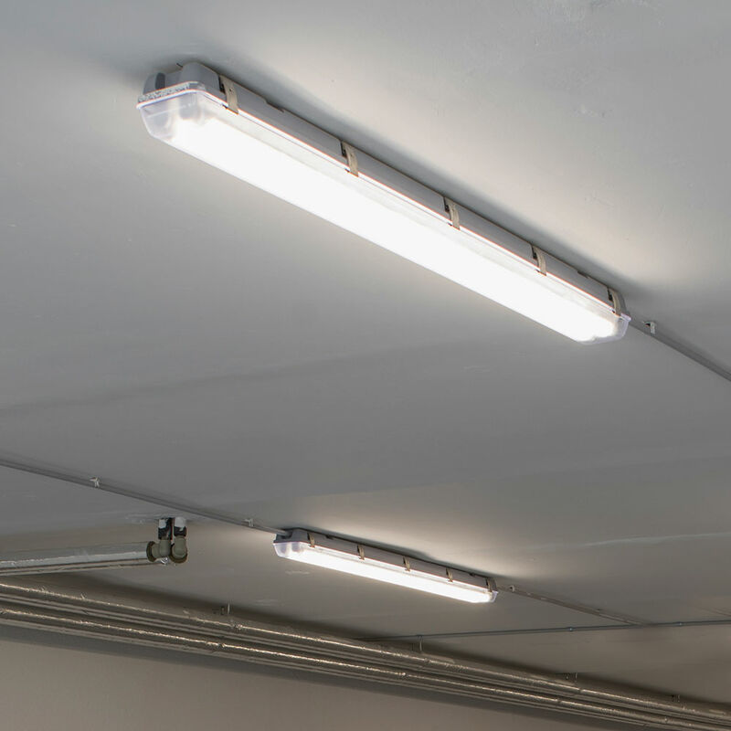 foto del prodotto etc shop lampe led tanche l humidit 60cm diffuseur ip65 lampe led, tanche, gris blanc laiteux, 18w 2160lm 4000k, lxlxh 60x7,8x7,2cm, lot de 2