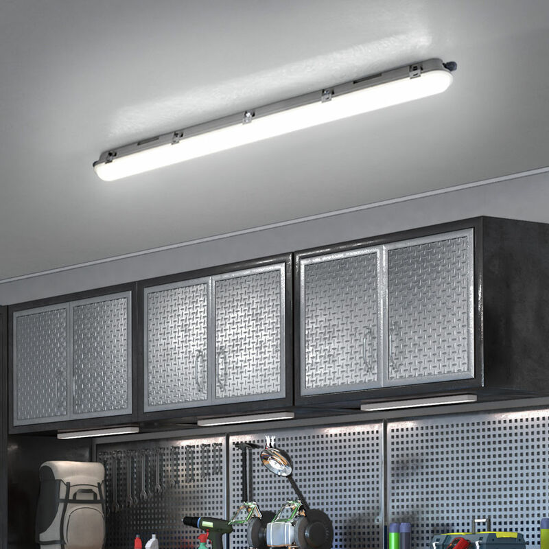 foto del prodotto etc shop plafoniera a led a prova di umidit per ambienti a prova di umidit per bagni lampada a led per garage tubo led, protetto contro i getti