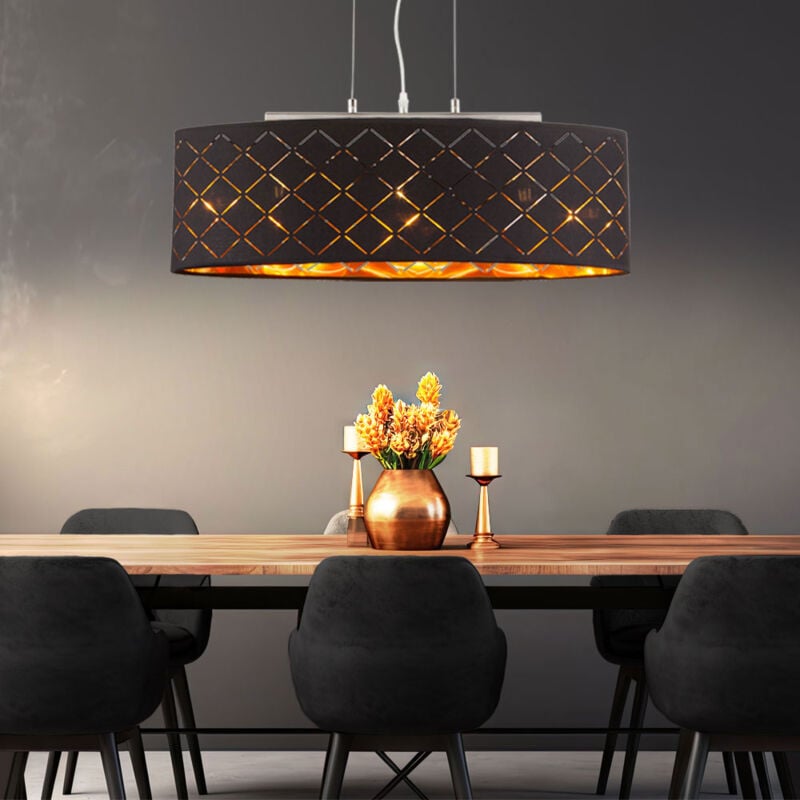 immagine 0 del prodotto etc shop plafoniera led lampada a sospensione sala da pranzo appesa lampada a sospensione oro nero tavolo da pranzo, 3 perforazioni luminose,