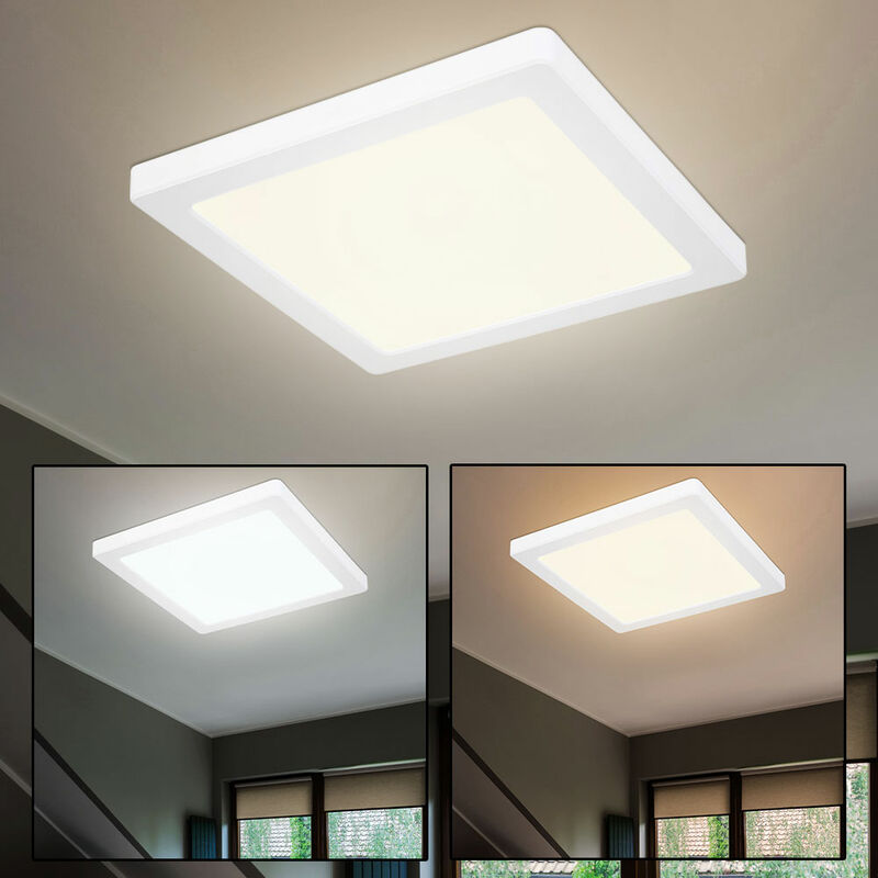 foto del prodotto etc shop plafoniera led pannello plafoniera camera da letto, bianco moderno, cct, 18w 1500lm 3000k 6500k bianco caldo bianco freddo, lxpxh
