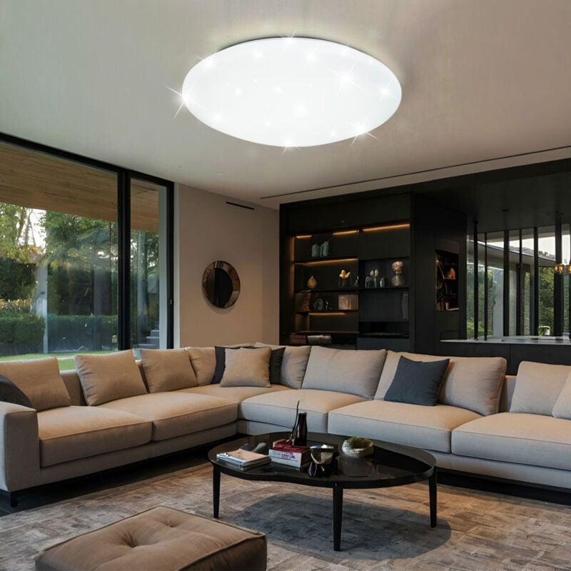 foto del prodotto etc shop plafoniera led soggiorno plafoniera cielo stellato 4000k bianco, effetto stella, 18 w 1260lm 4000k, pxh 29x9,5 m