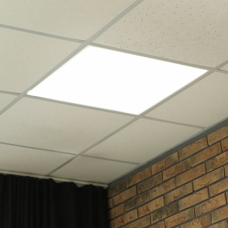 foto del prodotto etc-shop - plafoniera pannello da incasso moderna luce da ufficio led pannello da incasso, soffitto a plafone bianco, led 36w 3960lm 4000k, lxpxh 59,5x59,x5x3 cm