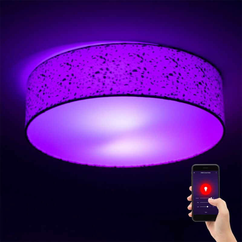 foto del prodotto etc shop plafoniera smart home alexa lampada diurna google dimmerabile in un set incl. lampadine led rgb