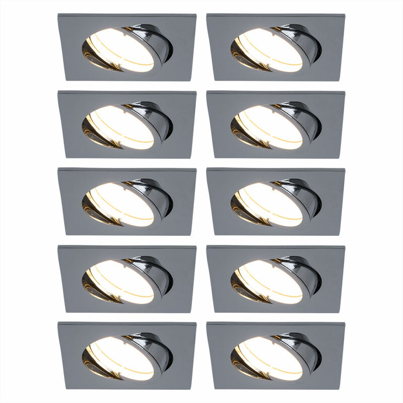 foto del prodotto etc shop set di 10 faretti a led da incasso a soffitto per camera da letto faretti mobili dimmer luci da cucina rotonde
