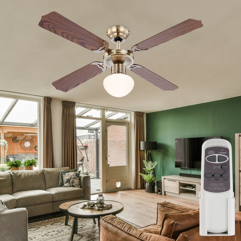 immagine 0 del prodotto etc shop ventilatore a soffitto con interruttore a strappo ventilatore a soffitto a 3 velocit con telecomando lampada a soffitto, avanti indietro,
