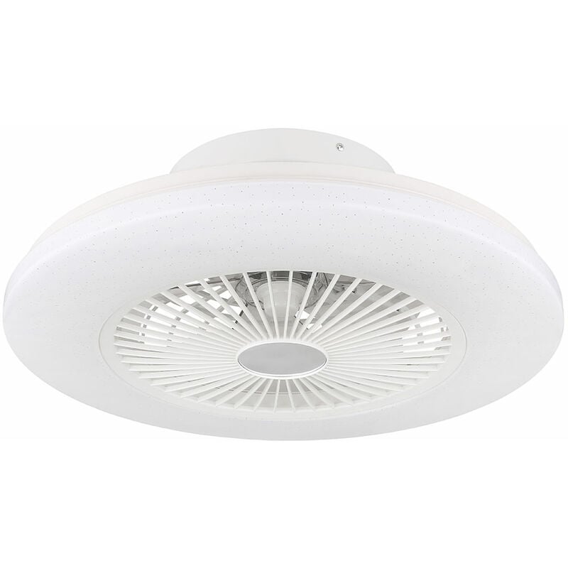 foto del prodotto etc shop ventilatore da soffitto a led con telecomando effetto stella circuito cct dimmerabile luce notturna timer 3 livelli