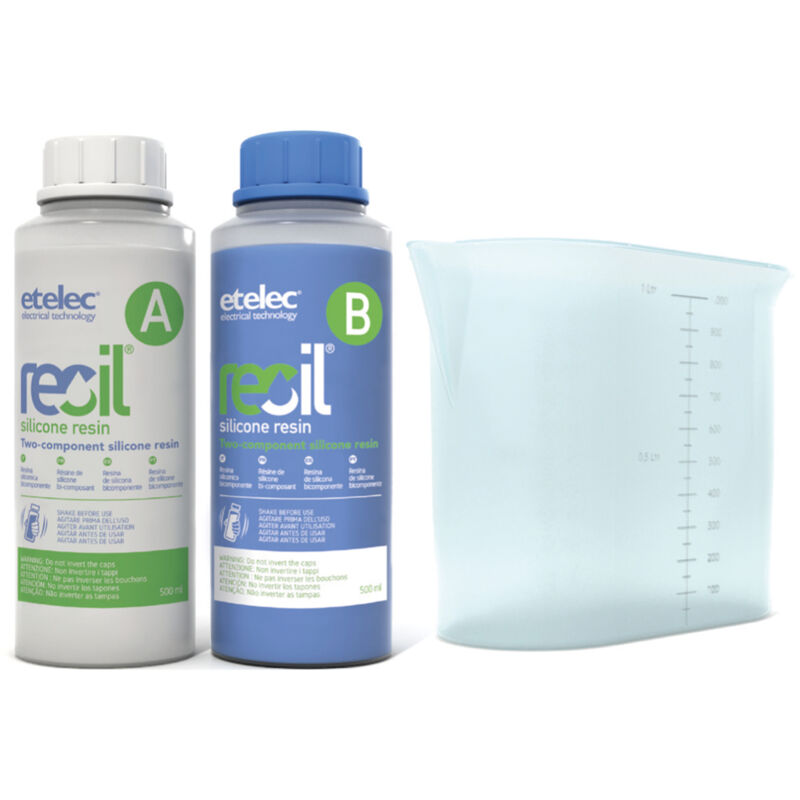 foto del prodotto etelec - resina siliconica riaccessibile 1lt 1kv resil 100 cod. re0100