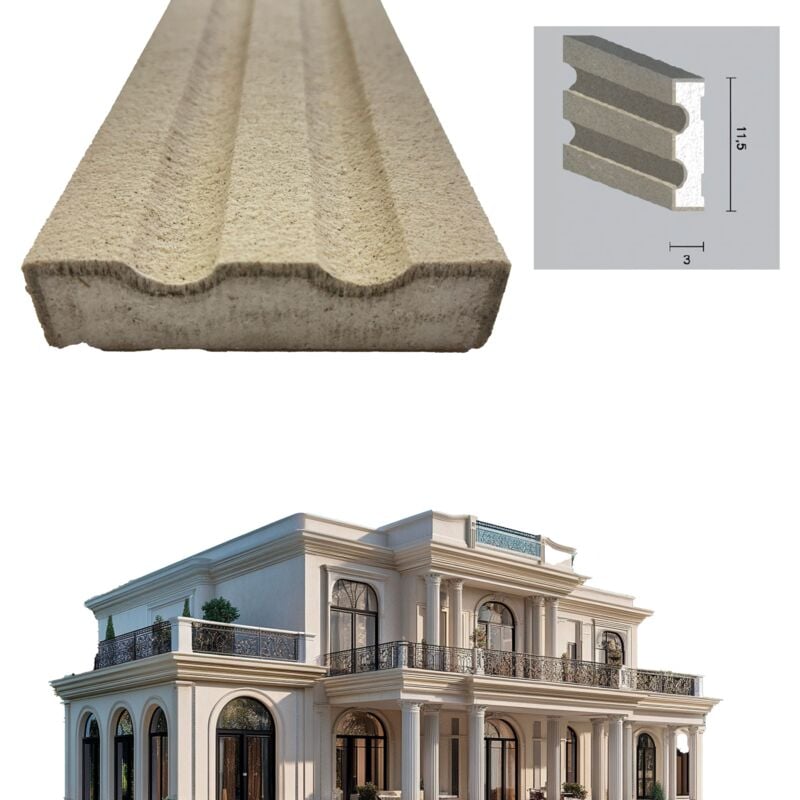 foto del prodotto eternal parquet 9,99ml stock pacco da 12ml di cornice decorativa in xps resinata per esterno 12x3x200cm ge pd112