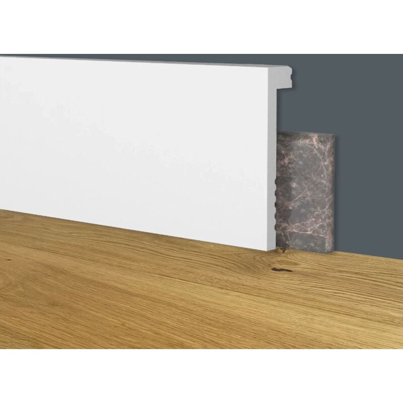 foto del prodotto eternal parquet battiscopa coprimarmo copribattiscopa bianco 100x22x2000mm in polimeri polistrutturato
