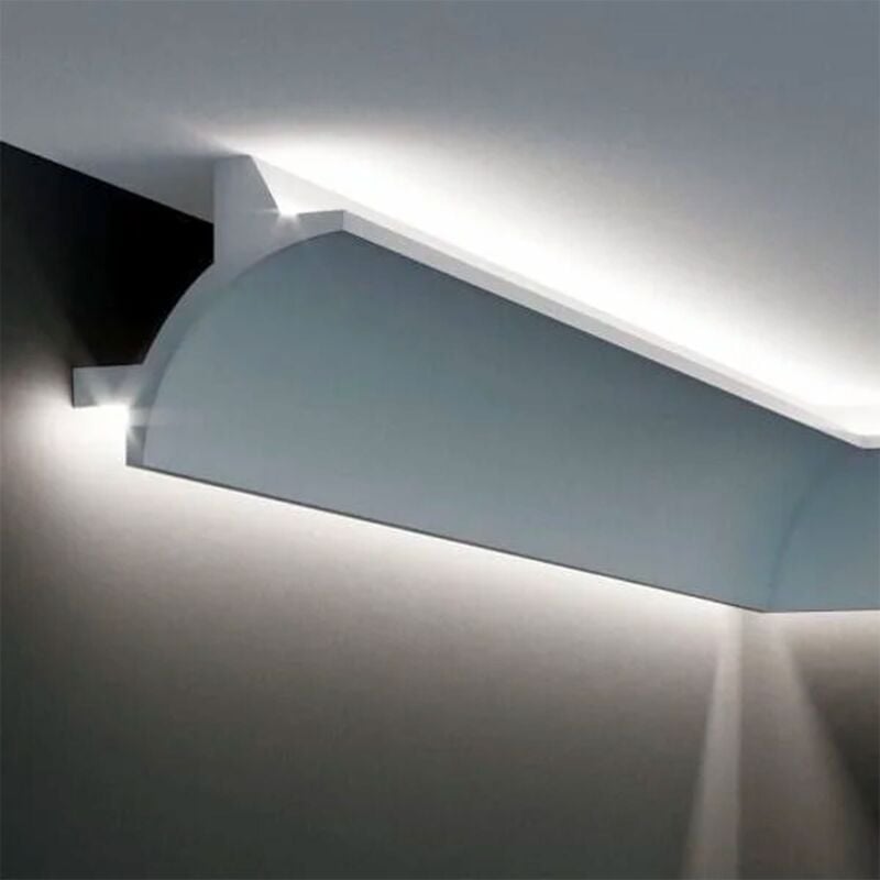 foto del prodotto eternal parquet cornice a soffitto con predisposizione led 90x90x2000mm in polimeri polistrutturato prezzo al metro 