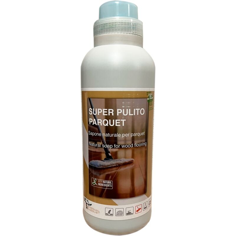 foto del prodotto eternal parquet il n1 super pulito parquet rivoluzionario detergente naturale a ph neutro e protettivi formulato per parquet di flacone da 1