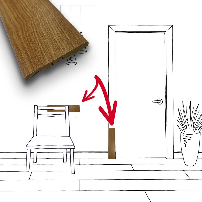 foto del prodotto eternal parquet - mega stock 2in1 mostrina coprifilo battisedia in fibra di legno 70x10 rovere