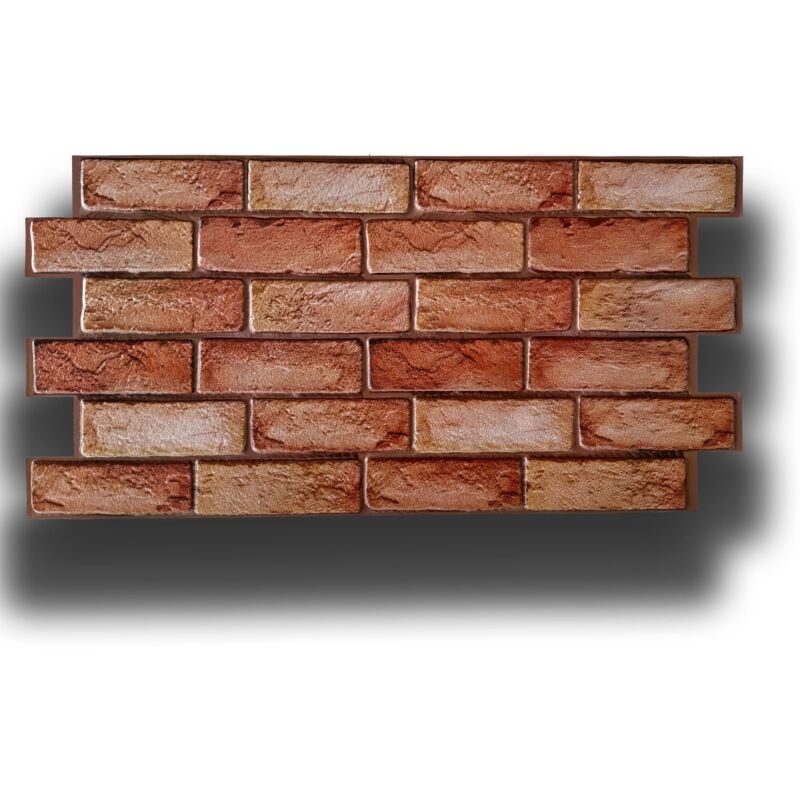 foto del prodotto eternal parquet pacchi da 10 o 20 pannelli 3d rivestimento a parete in pvc effetto mattoni cotto 96x48cm realistici, isolanti pacco da 10 pannelli