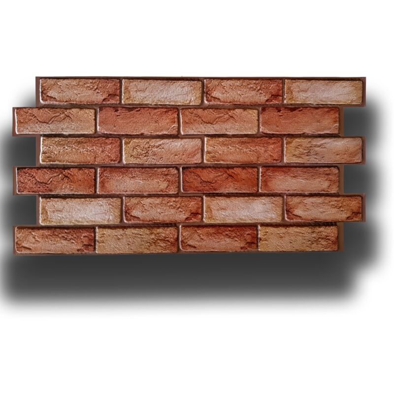 foto del prodotto eternal parquet pacchi da 10 o 20 pannelli 3d rivestimento a parete in pvc effetto mattoni cotto 96x48cm realistici, isolanti pacco da 20 pannelli