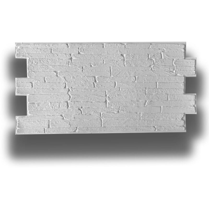 foto del prodotto eternal parquet pacchi da 10 o 20 pannelli 3d rivestimento a parete in pvc effetto pietra bianca 96x48cm realistici, isolanti pacco da 20 pannelli