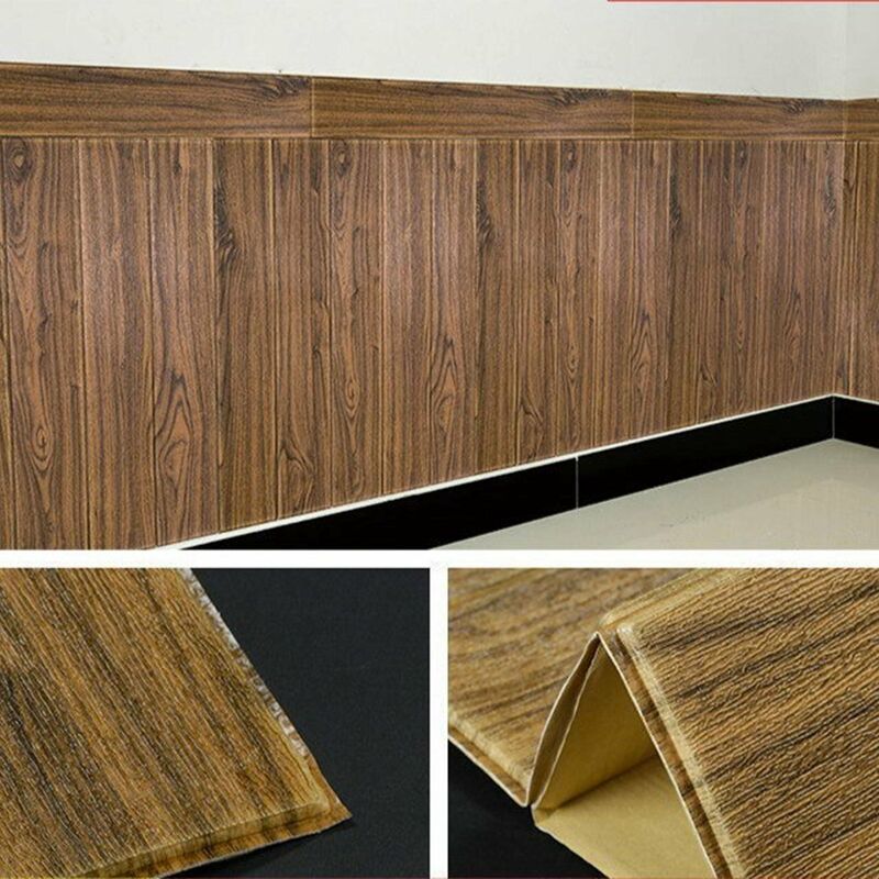 foto del prodotto eternal parquet pannelli 3d autoadesivi in pe 70x70cm legno scuro , isolanti, idrorepellenti, economici