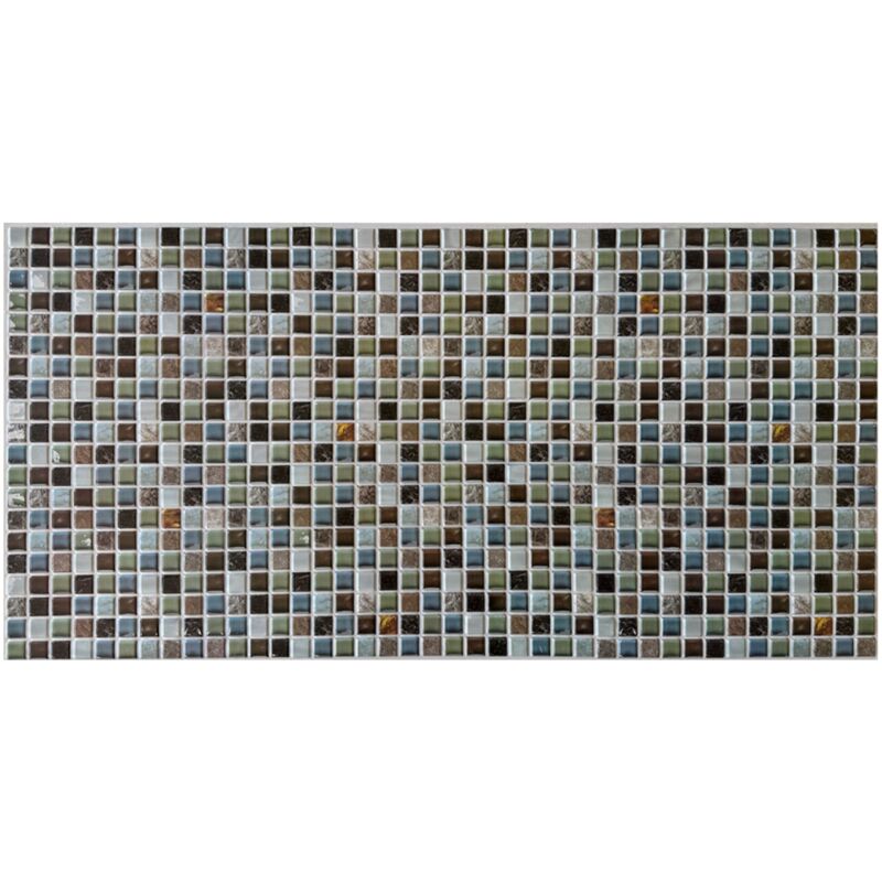 foto del prodotto eternal parquet pannelli 3d rivestimento a parete in pvc effetto mosaico materico 96x48cm realistici, isolanti, idrorepellenti.