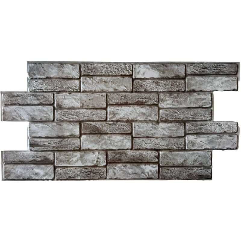 foto del prodotto eternal parquet pannelli 3d rivestimento a parete in pvc effetto pietra grigia doppia 96x48cm realistici, isolanti, idrorepellenti.