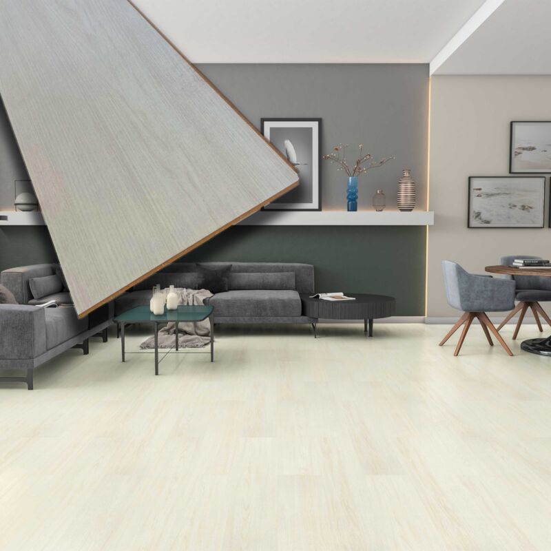 foto del prodotto eternal parquet pavimento in laminato 7mm click spazzolato white oak 197x1205 10 anni garanzia