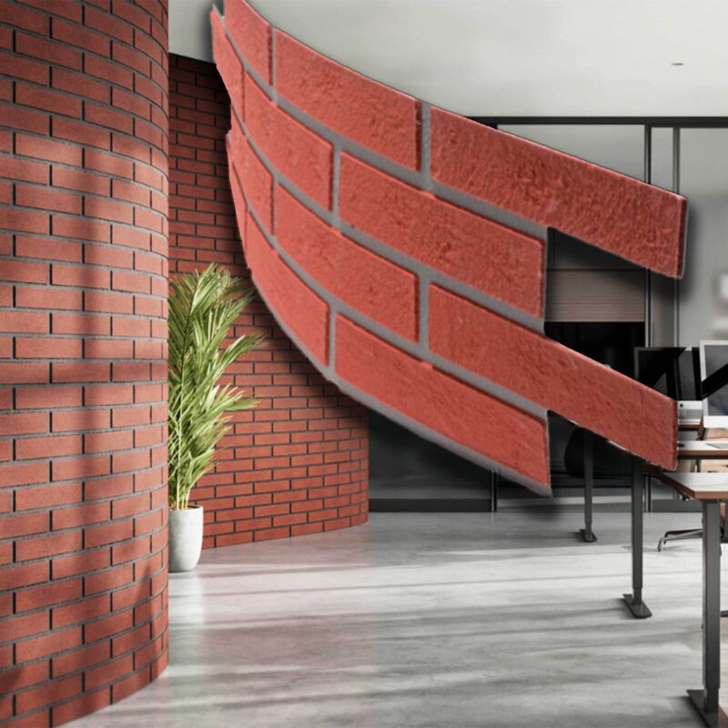 foto del prodotto eternal parquet rivestimento esterno interno isolante flex 248x770x5mm con mattoni bianchi ultrarealistici