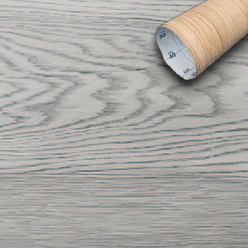 foto del prodotto eternal parquet rotolo 45cm x 2mt di pellicola adesiva effetto frassino grigio 3d hd per mura e mobili