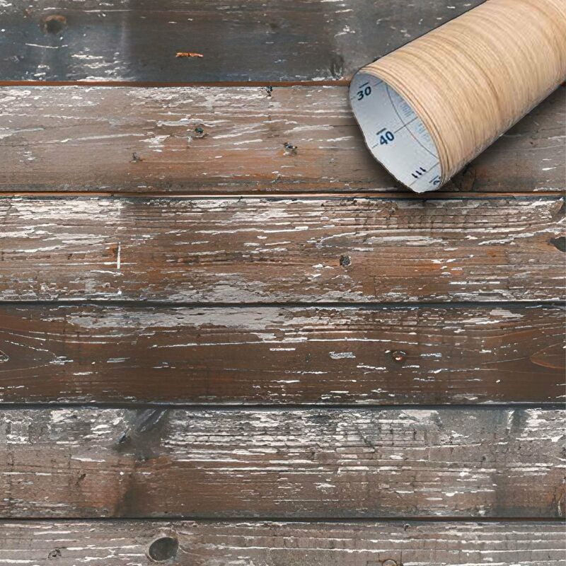 foto del prodotto eternal parquet rotolo 45cm x 2mt di pellicola adesiva effetto legno rustico 3d hd per mura e mobili