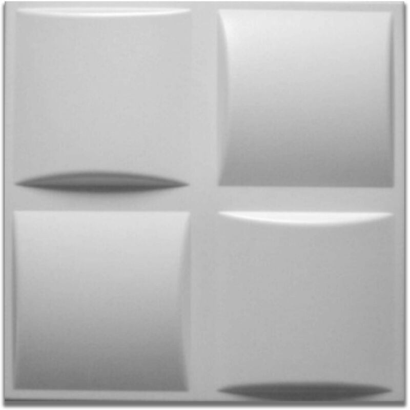 foto del prodotto eternalparquet 10 20mq di pannelli in xps polistirene compatto 3d a soffitto o parete 50x50x2cm bianchi 4 modelli 10mq di cilindri