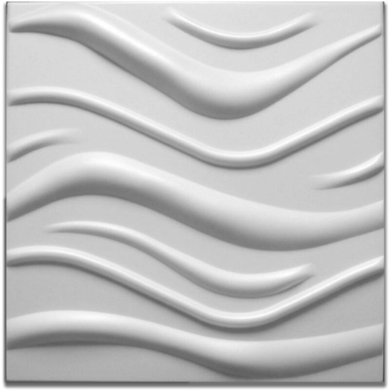 foto del prodotto eternalparquet 10 20mq di pannelli in xps polistirene compatto 3d a soffitto o parete 50x50x2cm bianchi 4 modelli 10mq di onde