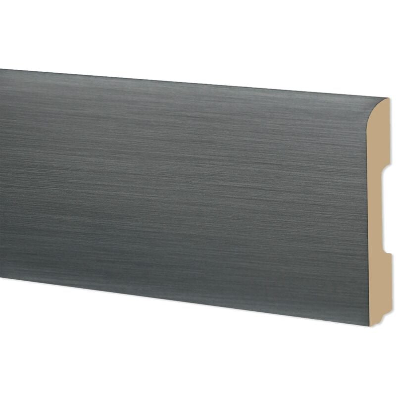 foto del prodotto eternalparquet battiscopa bc spazzolato in polimeri equalwood hi tec 68x10mm bianco, alluminio ecc. alluminio
