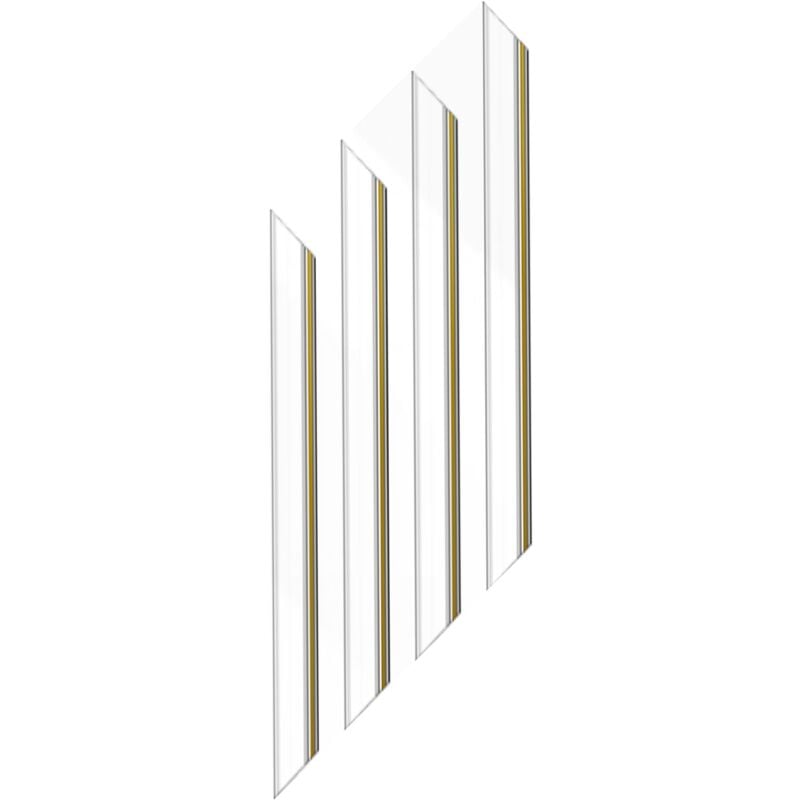 foto del prodotto eternalparquet cornice bugna preassemblata per boiserie in polimeri linea gold filo oro bianco avorio 9010 varie dimensioni 4 barre non tagliate