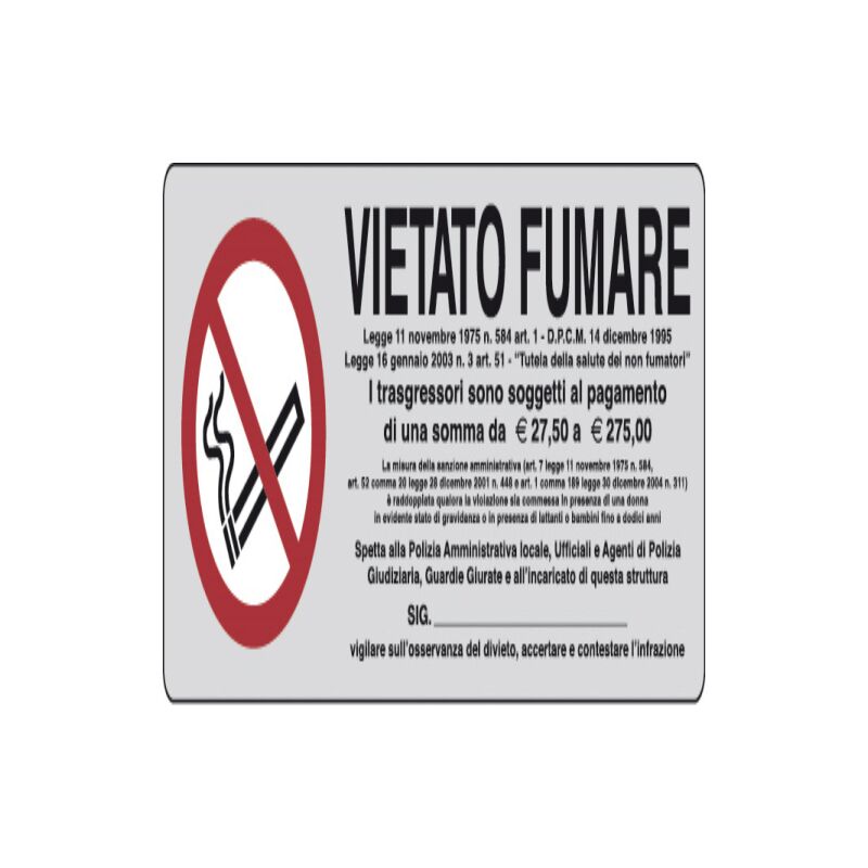 foto del prodotto etic. ades. 150x50 vietato fumare l.311 1