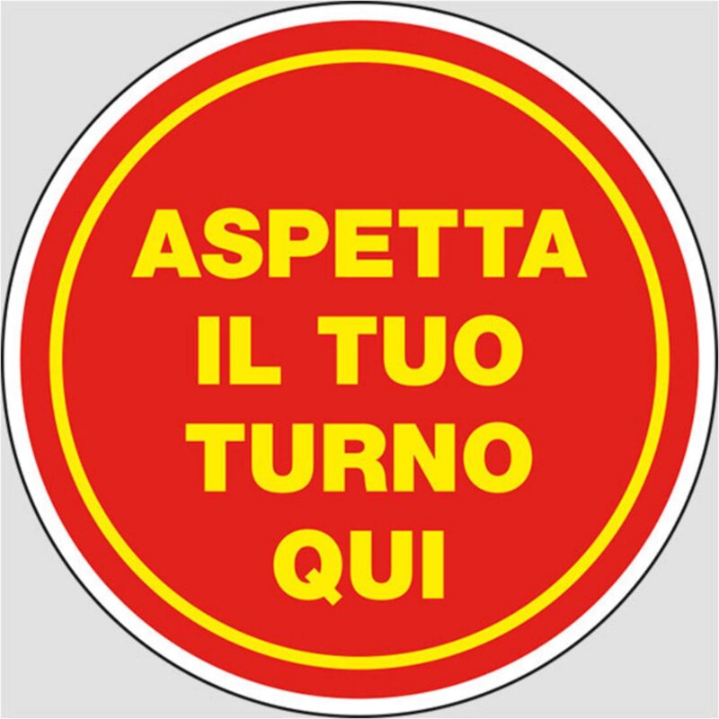 foto del prodotto etic.ades. d.20cm. aspetta il tuo turno qui