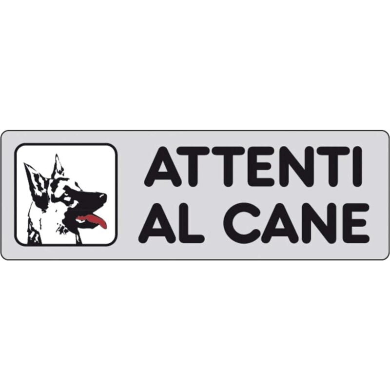 foto del prodotto etichetta adesiva 150x50 attenti al cane 10 pz