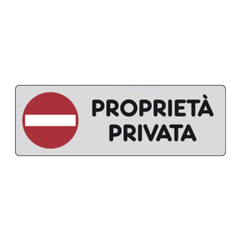 foto del prodotto etichetta adesiva 150x50 proprieta privata. prezzo per 1 pezzo.