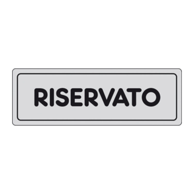 foto del prodotto etichetta adesiva 150x50 riservato. prezzo per 1 pezzo.