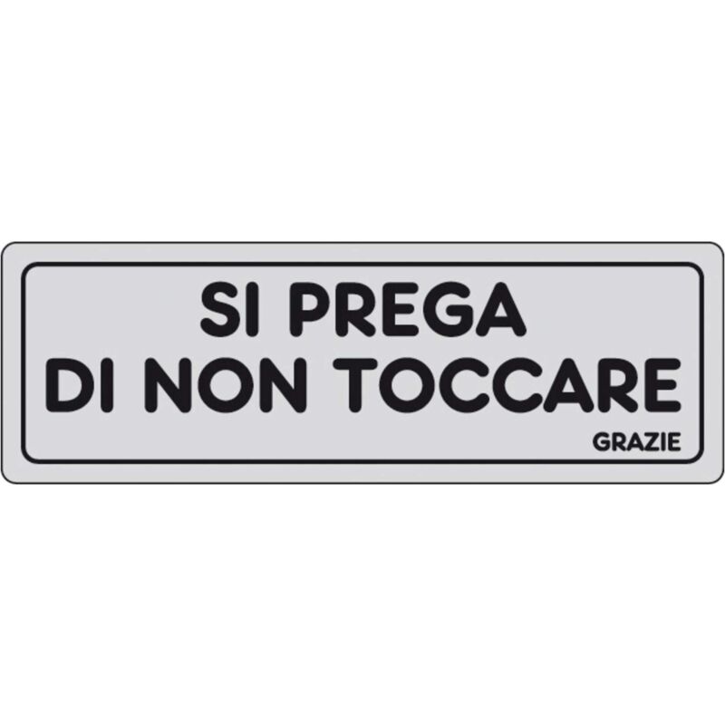 foto del prodotto etichetta adesiva 150x50 si prega di non toccare 10 pz